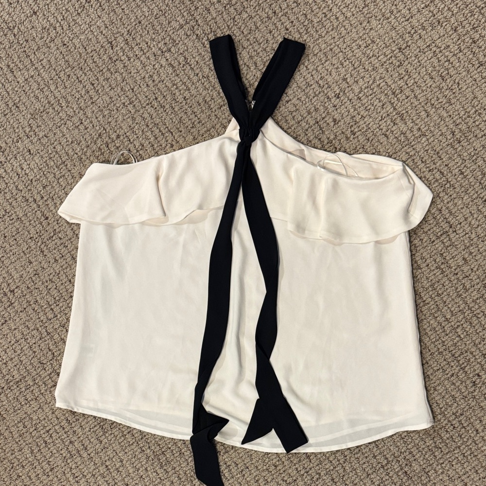 LOFT Halter Top with Black Tie